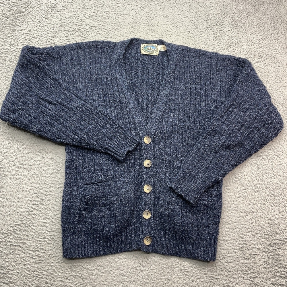 Environmental Clothing Cardigan Sweater Mens M Wool Vintage USA Made GrandpaCore